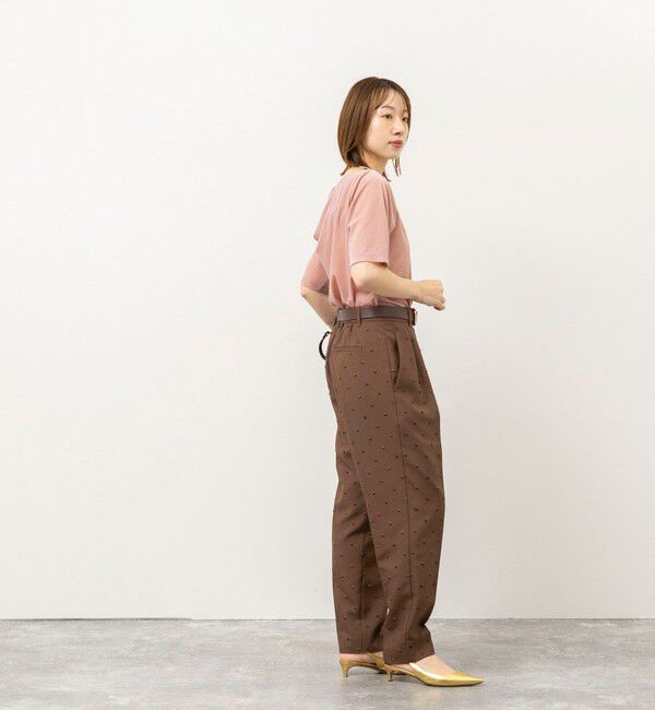 NOLLEY'S「《接触冷感》ウォッシャブルシアーベロア2WAYプルオーバー」|Tシャツ・カットソー|