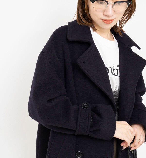 NOLLEY'S「【一部WEB限カラー】ウールカシミヤダブルブレストコート」|ピーコート|