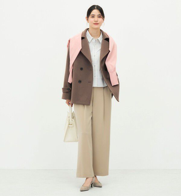NOLLEY'S「【一部WEB限カラー】ウールカシミヤダブルブレストコート」|ピーコート|