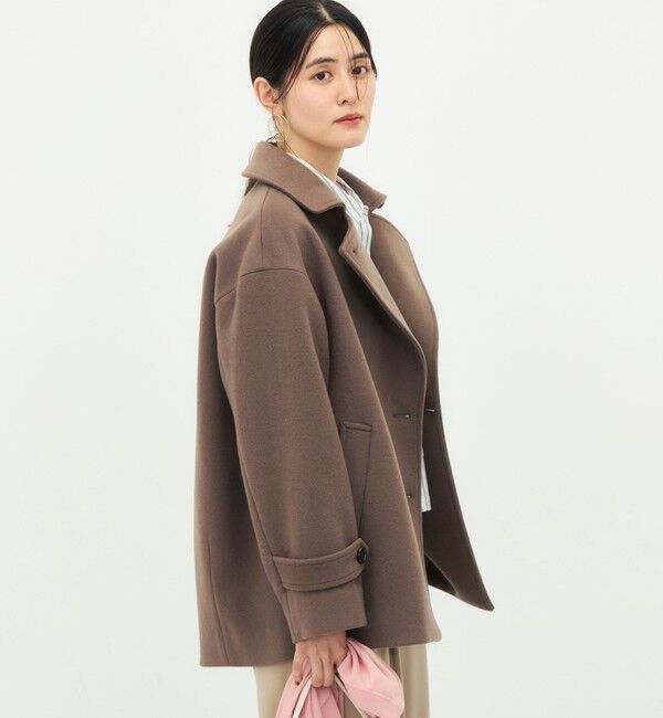 NOLLEY'S「【一部WEB限カラー】ウールカシミヤダブルブレストコート」|ピーコート|