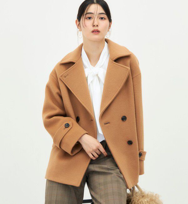 NOLLEY'S「【一部WEB限カラー】ウールカシミヤダブルブレストコート」|ピーコート|