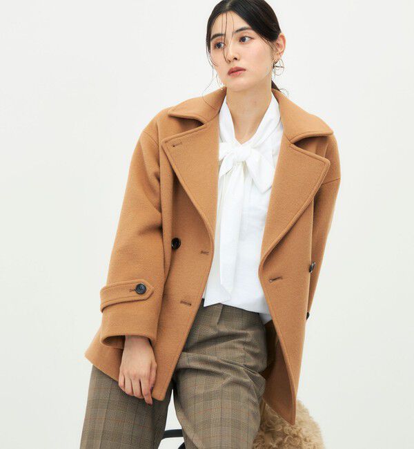 NOLLEY'S「【一部WEB限カラー】ウールカシミヤダブルブレストコート」|ピーコート|