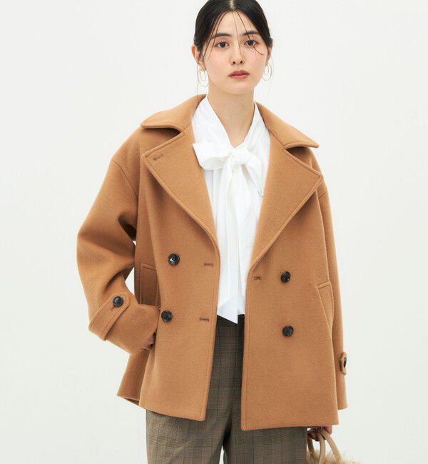 NOLLEY'S「【一部WEB限カラー】ウールカシミヤダブルブレストコート」|ピーコート|
