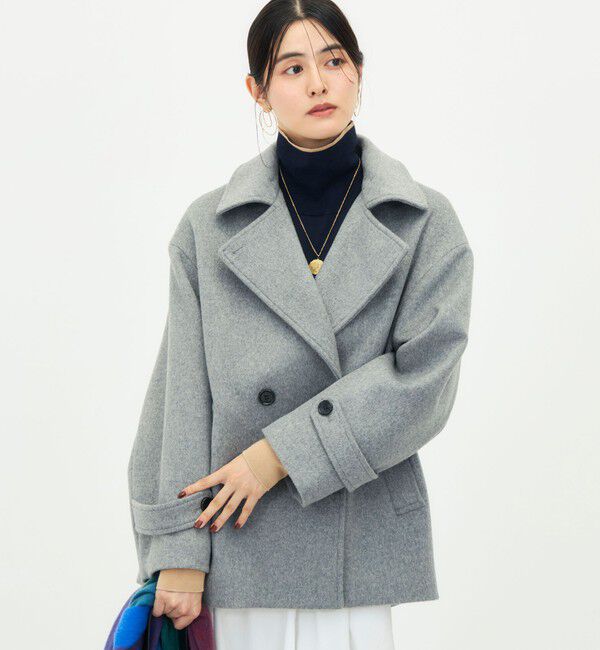 NOLLEY'S「【一部WEB限カラー】ウールカシミヤダブルブレストコート」|ピーコート|
