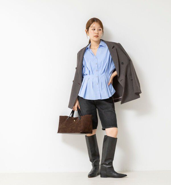 NOLLEY'S「【WEB＆一部店舗限定カラー】【GOODS BUYER 石田別注カラー】ストレッチタフタスキッパータックシャツ」|シャツ・ブラウス|