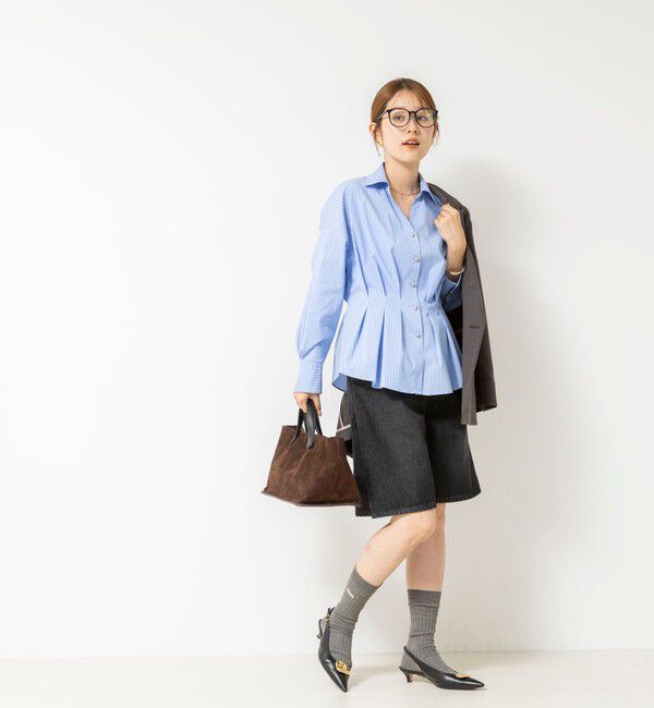 NOLLEY'S「【WEB＆一部店舗限定カラー】【GOODS BUYER 石田別注カラー】ストレッチタフタスキッパータックシャツ」|シャツ・ブラウス|