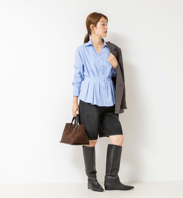 NOLLEY'S「【WEB＆一部店舗限定カラー】【GOODS BUYER 石田別注カラー】ストレッチタフタスキッパータックシャツ」|シャツ・ブラウス|