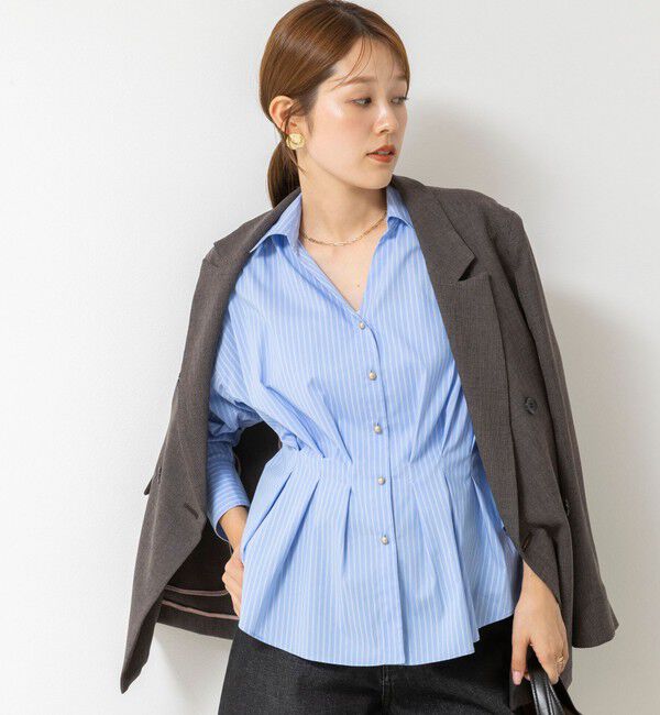 NOLLEY'S「【WEB＆一部店舗限定カラー】【GOODS BUYER 石田別注カラー】ストレッチタフタスキッパータックシャツ」|シャツ・ブラウス|