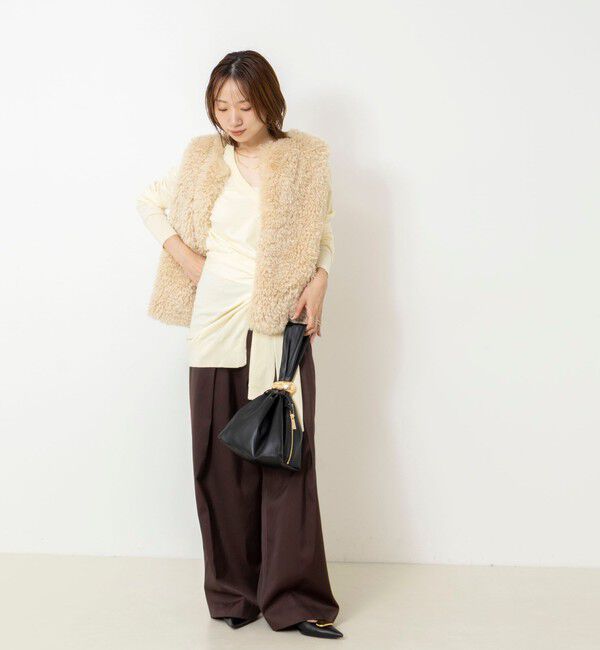 NOLLEY'S「【 SHOP PRESS二見別注カラー】レイヤードピース付きVネックプルオーバー」|ニット・セーター|