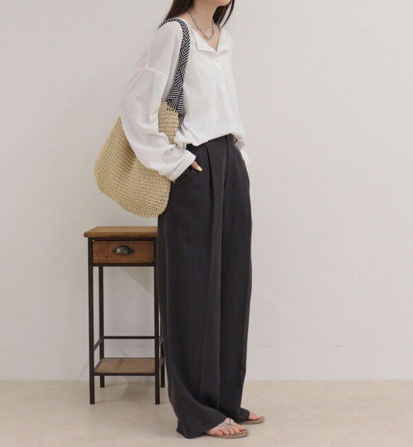 fredy emue「ヘンリー2WAYルーズロンTシャツ」|Tシャツ・カットソー|