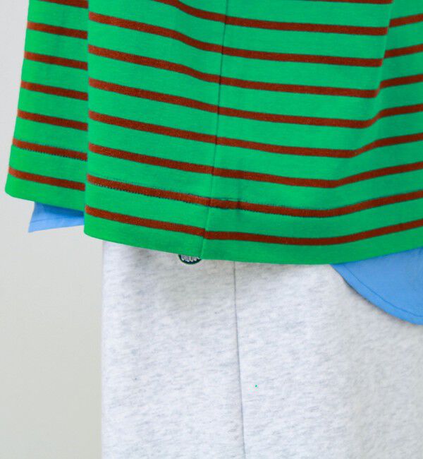 GLOSTER「【ユニセックス】ワイドバスクシャツ ボートネック ボーダー オーバーサイズ」|Tシャツ・カットソー|