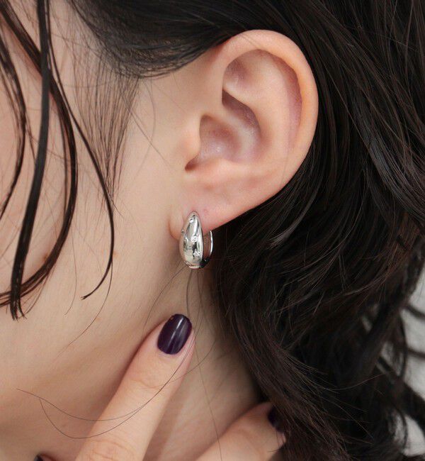 fredy emue「ビジュー埋込ワンタッチピアス」|ピアス|シルバー