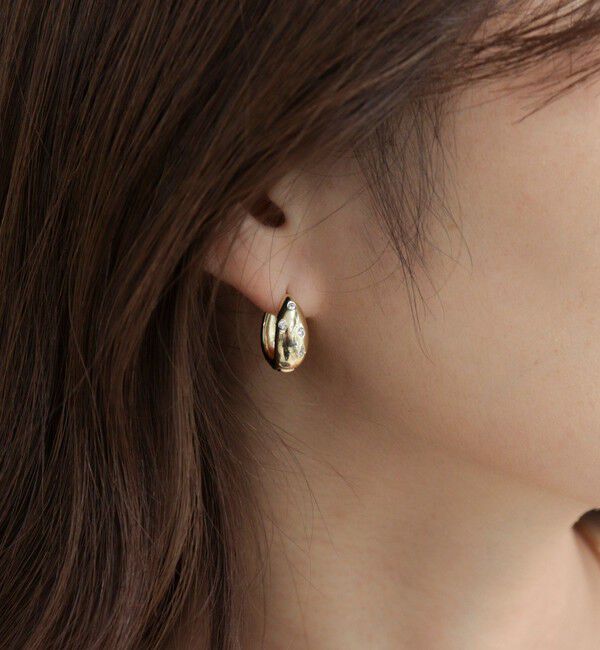 fredy emue「ビジュー埋込ワンタッチピアス」|ピアス|