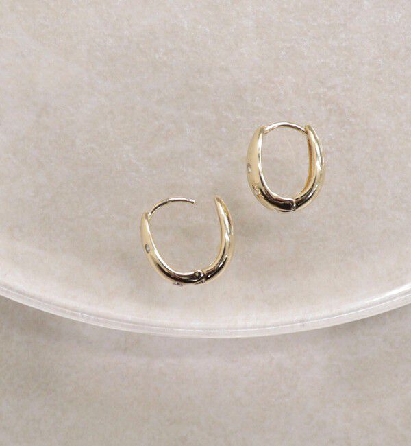fredy emue「ビジュー埋込ワンタッチピアス」|ピアス|
