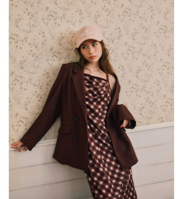VIS「【MARY QUANT&times;VIS】ロゴ刺繍スエードキャップ」|キャップ・キャスケット|