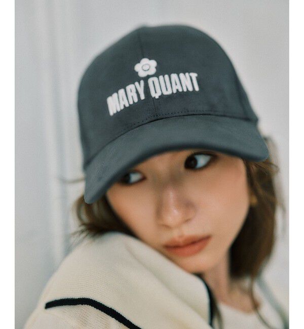 VIS「【MARY QUANT&times;VIS】ロゴ刺繍スエードキャップ」|キャップ・キャスケット|