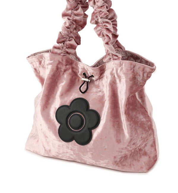 VIS「【MARY QUANT&times;VIS】フリルハンドルベロアトートバッグ」|トートバッグ|