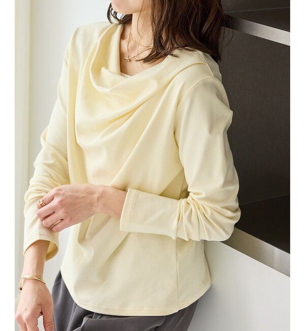Rope&rsquo;Picnic「ドレープカットトップス」|Tシャツ・カットソー|クリーム(83)
