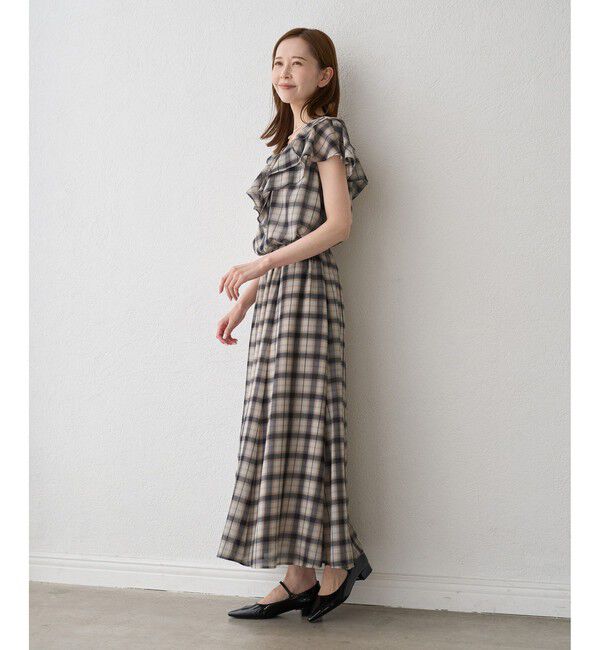 Rope&rsquo;Picnic「マドラスチェックボイルシアーブラウス」|シャツ・ブラウス|