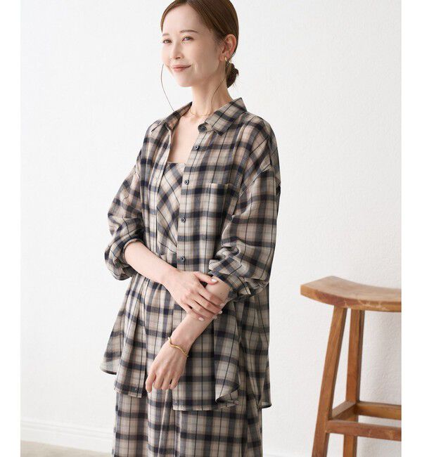 Rope&rsquo;Picnic「マドラスチェックボイルシアーシャツ」|シャツ・ブラウス|