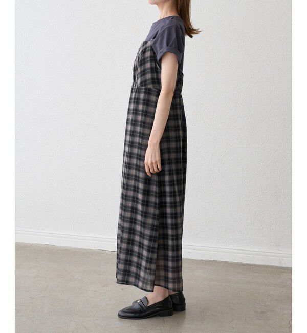 Rope&rsquo;Picnic「【一部店舗限定】マドラスチェックボイルシアーキャミワンピース」|ワンピース|
