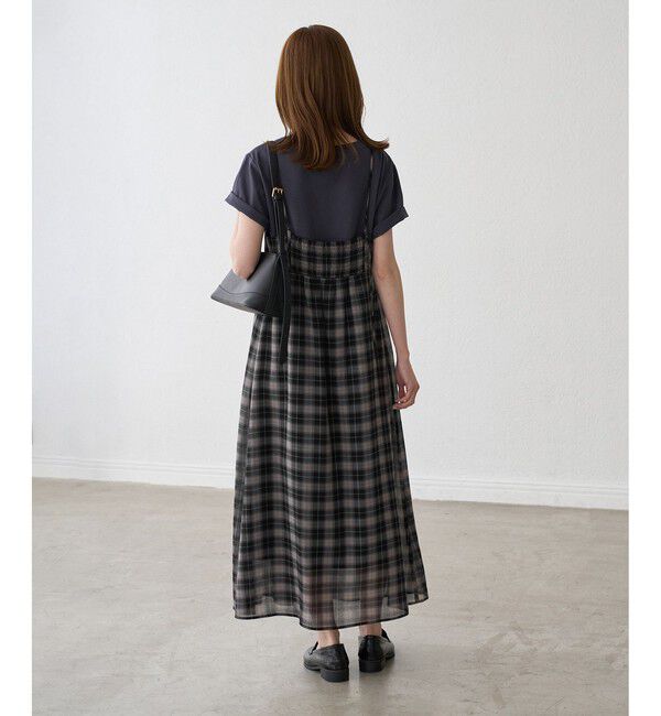 Rope&rsquo;Picnic「【一部店舗限定】マドラスチェックボイルシアーキャミワンピース」|ワンピース|