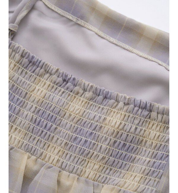 Rope&rsquo;Picnic「【一部店舗限定】マドラスチェックボイルシアーキャミワンピース」|ワンピース|