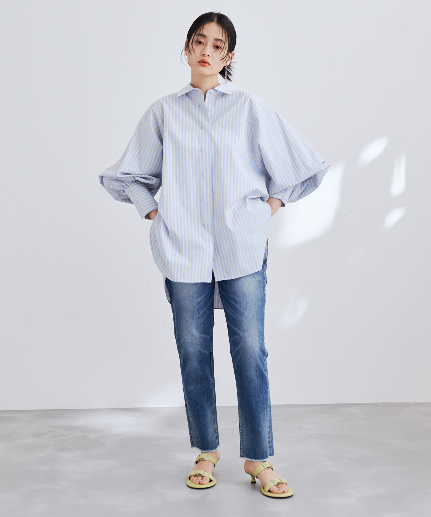 ADAM ET ROPE'「【Healthy DENIM】H. Salt Midrise Tapered」|デニム|