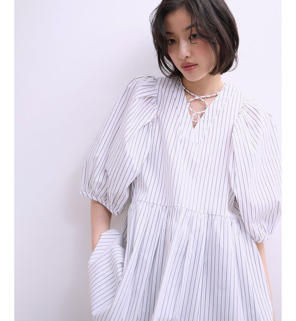 ADAM ET ROPE'「【WEB限定】2WAYバルーンスリーブチュニック」|シャツ・ブラウス|
