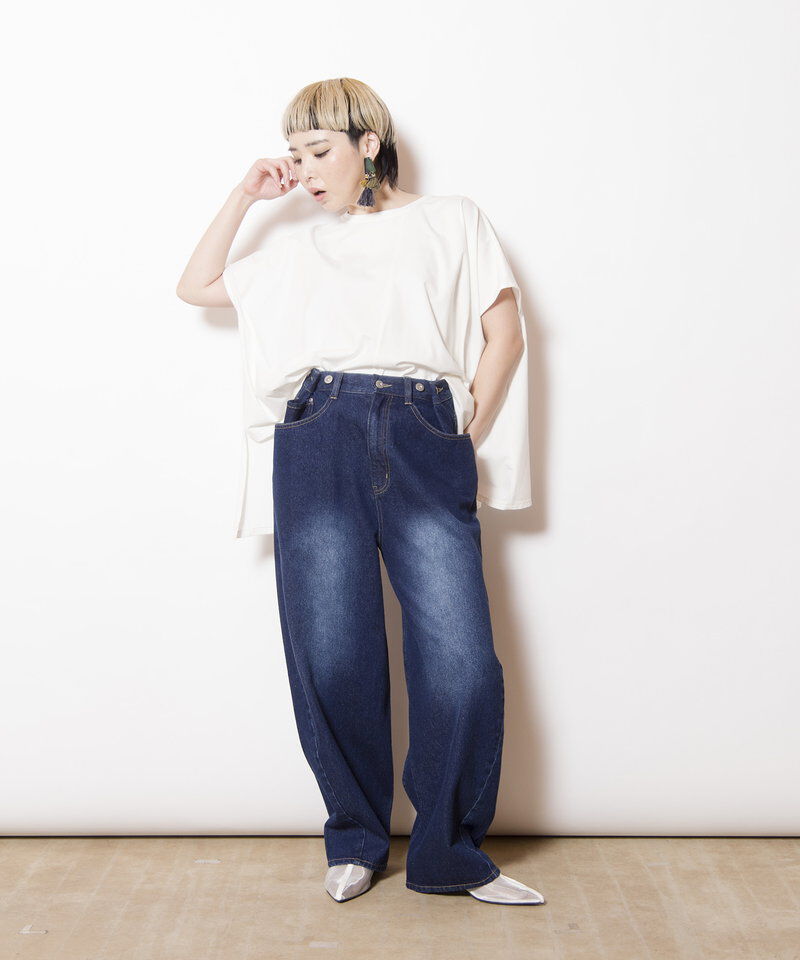  「タックデニムパンツ」|その他|
