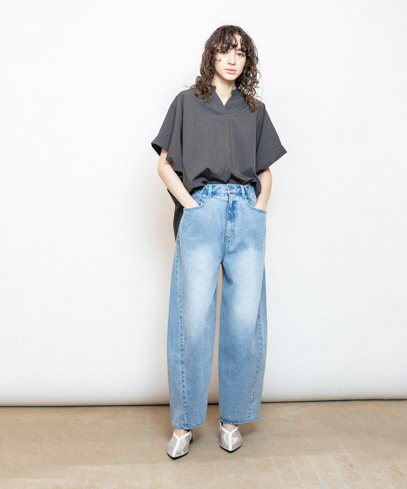  「タックデニムパンツ」|その他|