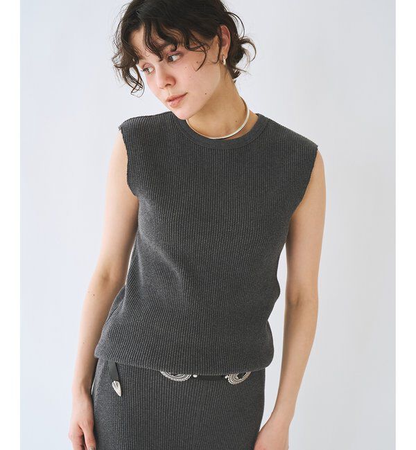  「ワッフルノースリーブプルオーバー」|Tシャツ・カットソー|