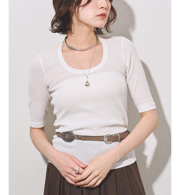  「【myporter】ラウンドネックドライフィットカットソー」|Tシャツ・カットソー|ホワイト