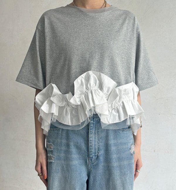  「【WEB限定】裾フリルTEE」|Tシャツ・カットソー|