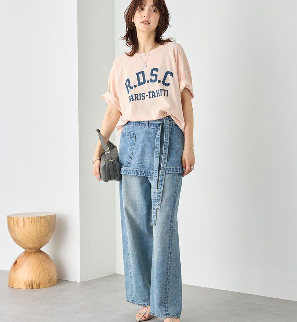  「【A・MONN】【サイズ調整可能/レイヤードアイテム】DENIM apron」|デニム|