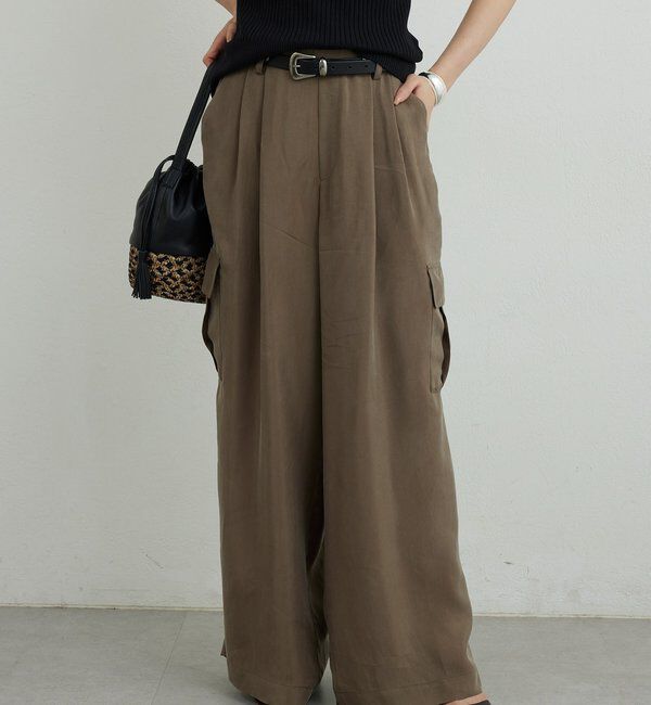  「＜Oggi 6月号掲載アイテム＞【セットアップ対応】キュプラカーゴパンツ」|チノ|