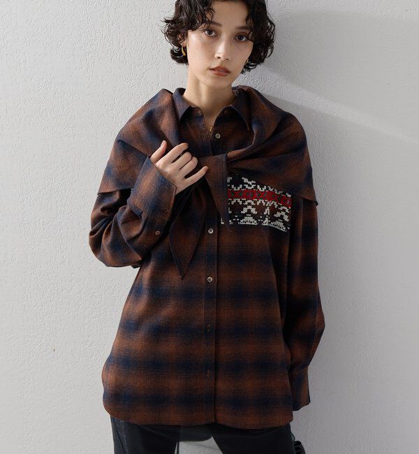  「ノルディック柄刺繍シャツ」|シャツ・ブラウス|