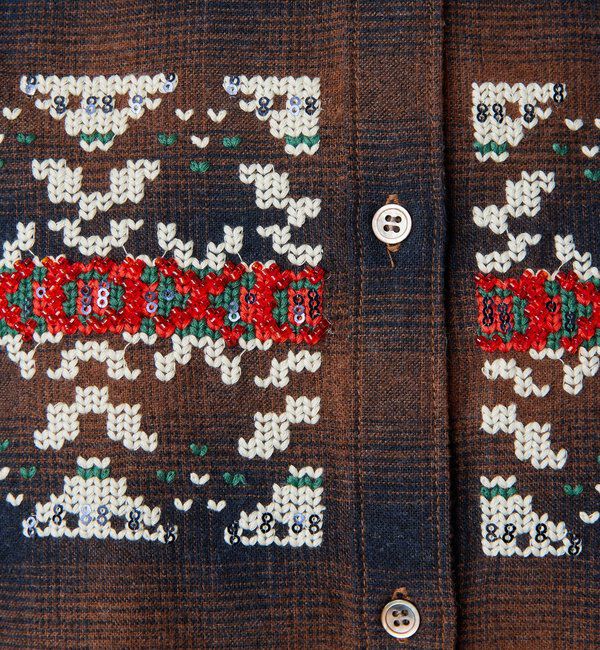  「ノルディック柄刺繍シャツ」|シャツ・ブラウス|