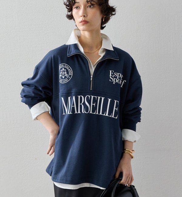  「プリントハーフジップスウェット」|Tシャツ・カットソー|