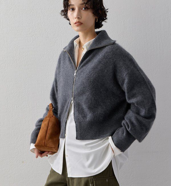  「ウールカシミヤドライバーズニット」|ニット・セーター|