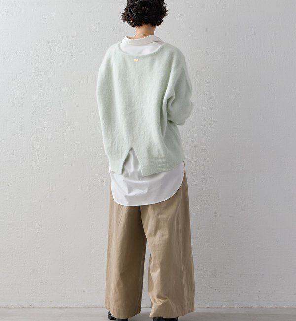  「【WEB限定カラーあり】ファーウールVニットプルオーバー」|ニット・セーター|