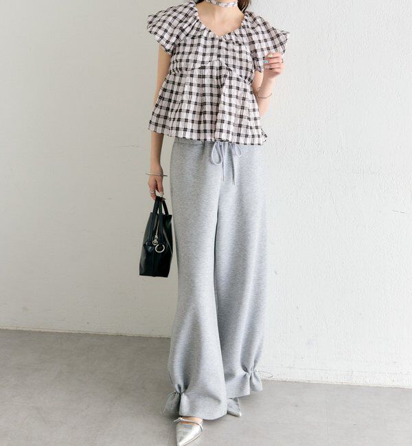  「裾ドロストスウェットパンツ」|チノ|