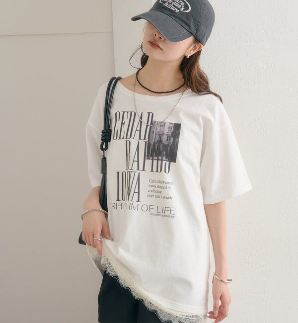  「ダメージロゴTシャツ」|Tシャツ・カットソー|
