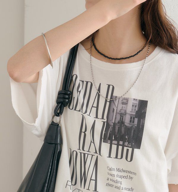  「ダメージロゴTシャツ」|Tシャツ・カットソー|