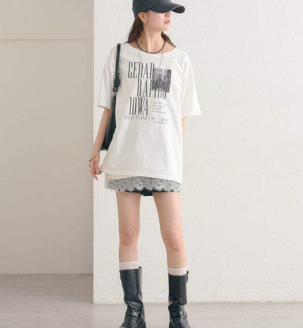  「ダメージロゴTシャツ」|Tシャツ・カットソー|