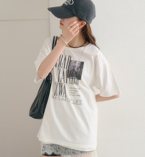  「ダメージロゴTシャツ」|Tシャツ・カットソー|
