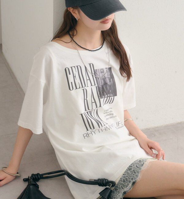  「ダメージロゴTシャツ」|Tシャツ・カットソー|