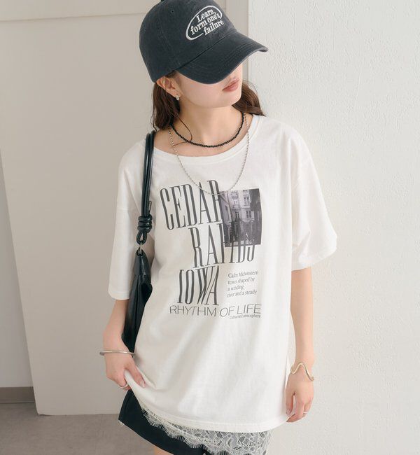  「ダメージロゴTシャツ」|Tシャツ・カットソー|