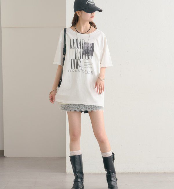  「ダメージロゴTシャツ」|Tシャツ・カットソー|