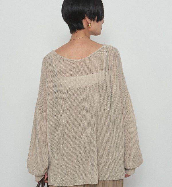  「《さらりと上品/華奢見え》【JAPAN MADE】和紙鹿子2WAYニット」|ニット・セーター|